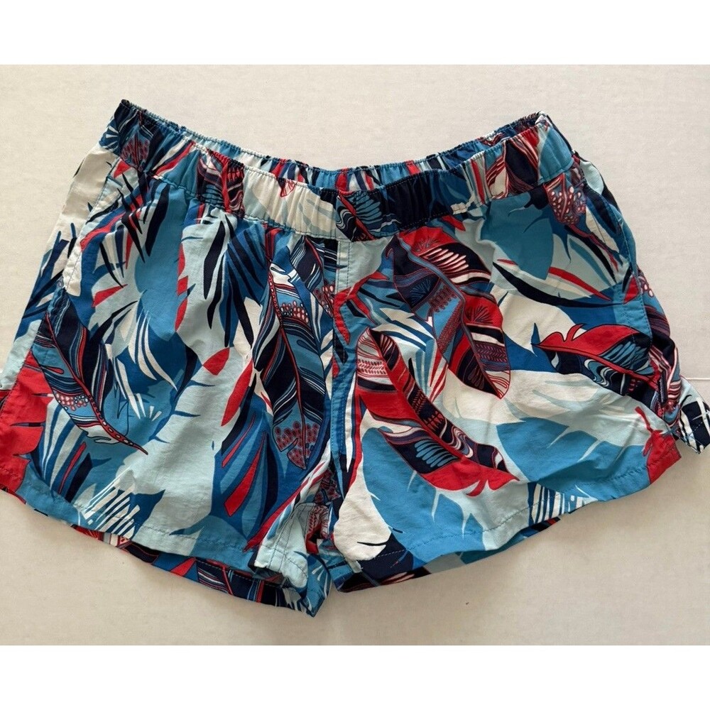 Patagonia Women’s Barely Baggies Shorts Wild Paradise Catalyst Blue M Nylon 2.5”
